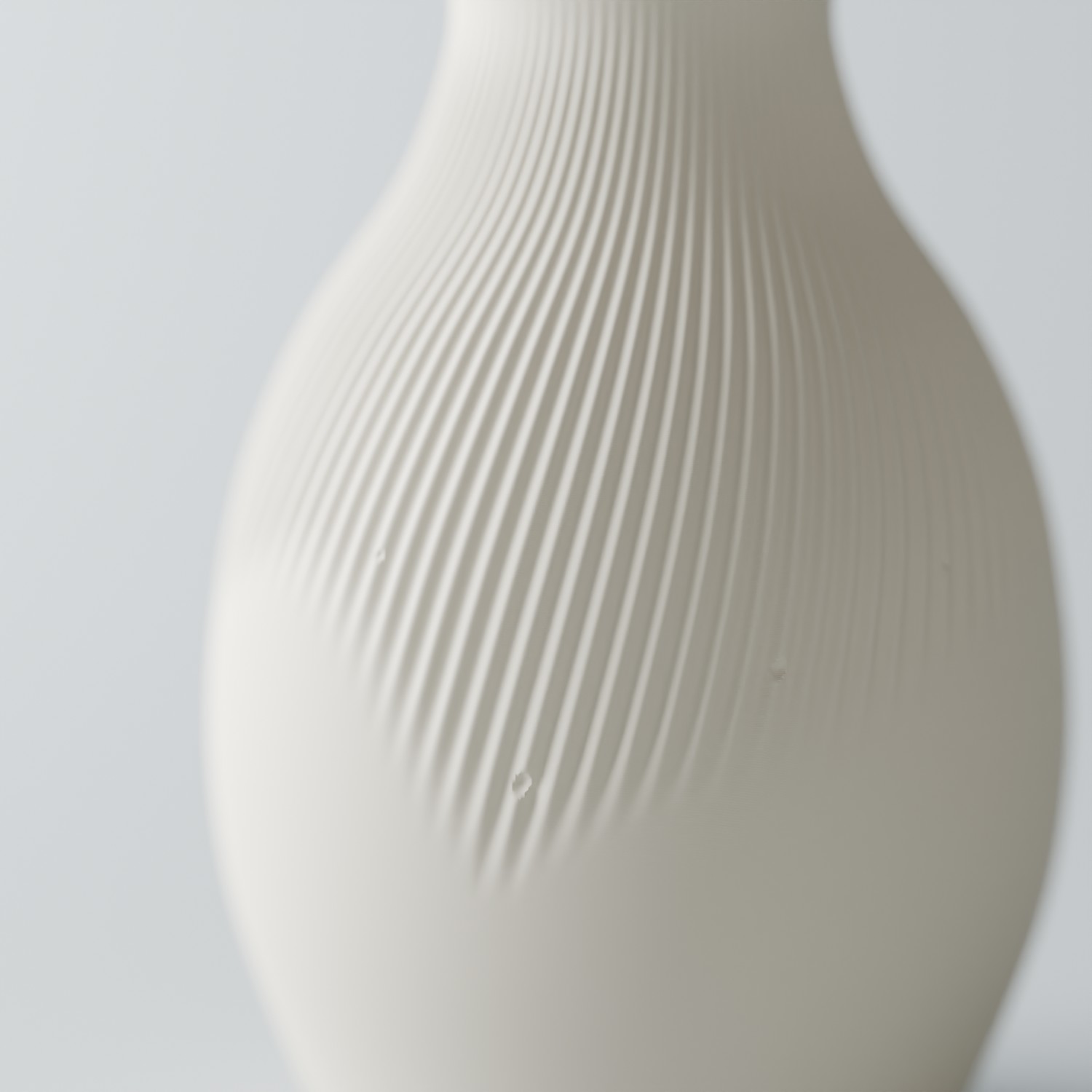Nahaufnahme der feinen Linien und Tropfen auf der Vase Ame